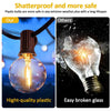 Solar and USB Festoon Outdoor Lights 30 G40 Bulbs (12m) - Solightify