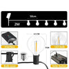 Solar and USB Festoon Outdoor Lights 30 G40 Bulbs (12m) - Solightify