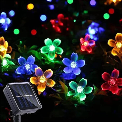 Solar Fairy Flower Garden Waterproof String Lights for Decor (Multicolor) - Solightify