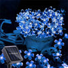 Solar Powered Waterproof Outdoor Fairy Flower String Lights for Garden (Blue) - Solightify