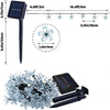 Solar Powered Waterproof Outdoor Fairy Flower String Lights for Garden (Blue) - Solightify