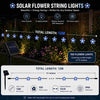 Blue solar fairy garden string lights by Solightify, waterproof outdoor fairy lights illuminating garden spaces.