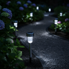 Set of 10 Solightify solar garden pathway stake lights with waterproof IP44 design, suitable for dusk-to-dawn outdoor illumination.