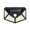 Solightify solar PIR security lights 4-pack with 100 LEDs, motion sensor, IP65 waterproof, and 8m detection range.