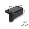 Set of four Solightify waterproof solar decking lights illuminating a garden pathway with warm light at dusk.
