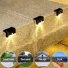 Four waterproof Solightify solar decking lights for garden paths, ideal for winter outdoor illumination and safety.