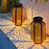 Solightify Moroccan solar-powered retro outdoor hanging lantern waterproof light for garden and patio, 1 pack.