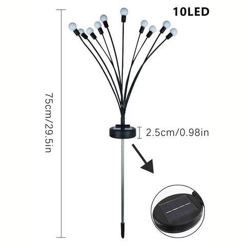 Waterproof Flickering Solar Swaying Garden Path Hanging Lights (10 LED) - Solightify